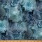 Fabric Hoffman Dusty Blue Ferns and Deer Forest Fawn by the Quarter Yard X5583-D7